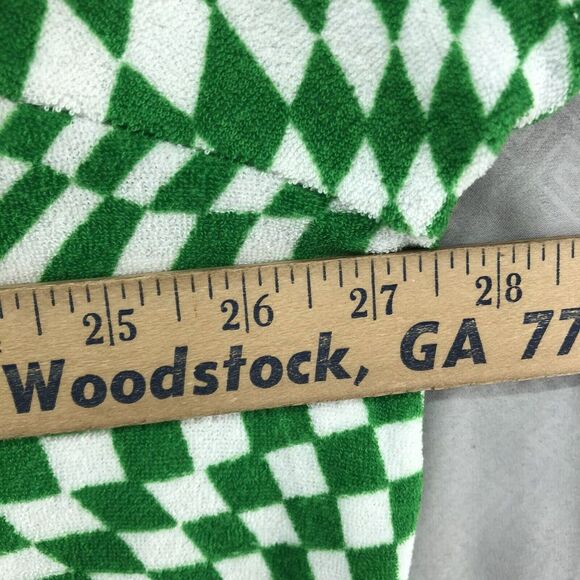 New Green White Checkered Short Sleeve Button Up Shirt Size 3X Women Rue 21 - Picture 11 of 12